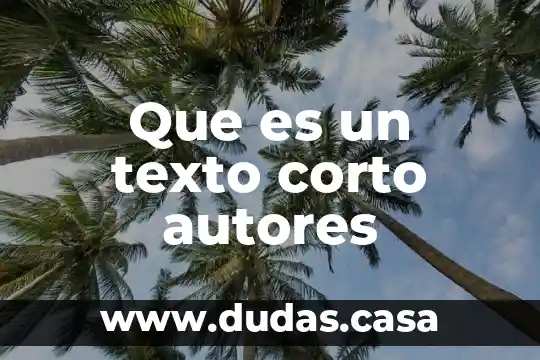 Que es un texto corto autores