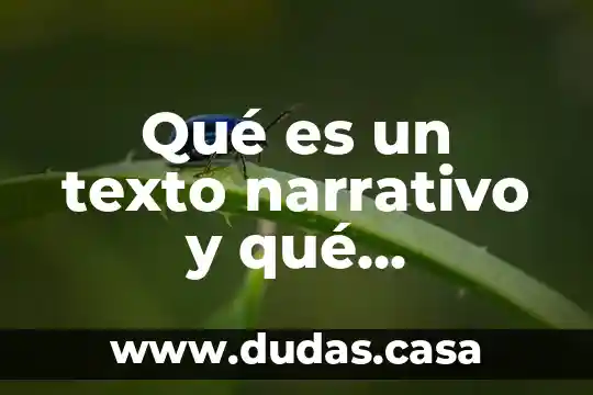 Qué es un texto narrativo y qué características expresa
