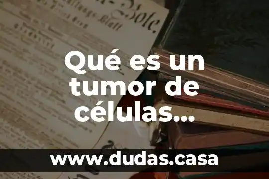 Qué es un tumor de células germinales