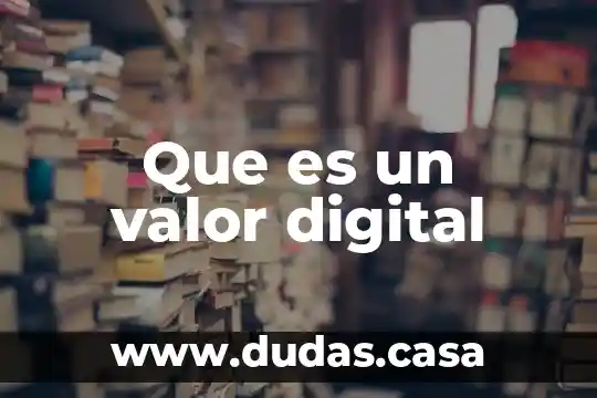 Que es un valor digital