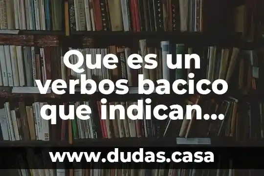 Que es un verbos bacico que indican instrucciones en ingles