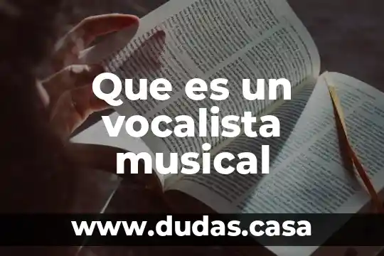 Que es un vocalista musical