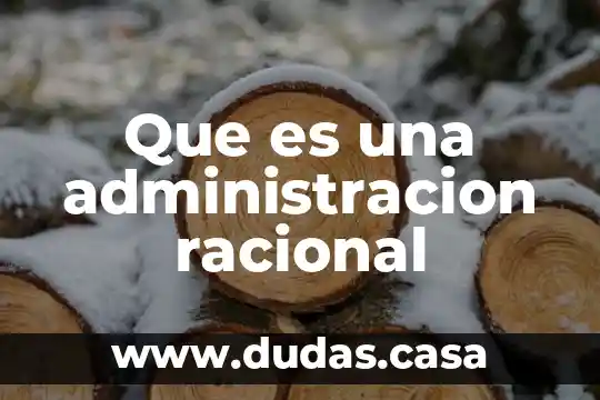 Que es una administracion racional