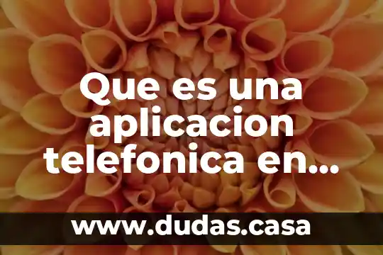 Que es una aplicacion telefonica en programacion