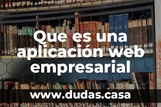 Que es una aplicación web empresarial