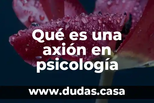 Qué es una axión en psicología