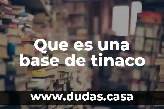 Que es una base de tinaco