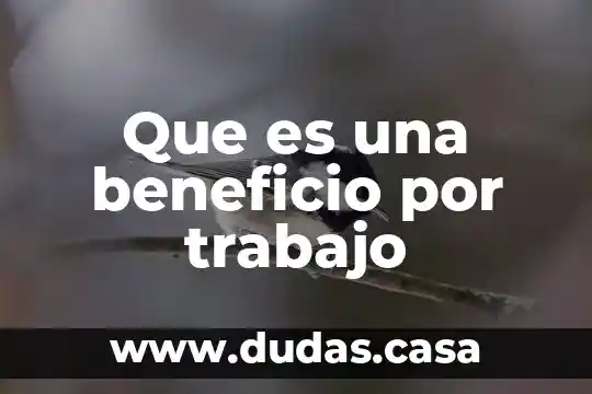 Que es una beneficio por trabajo