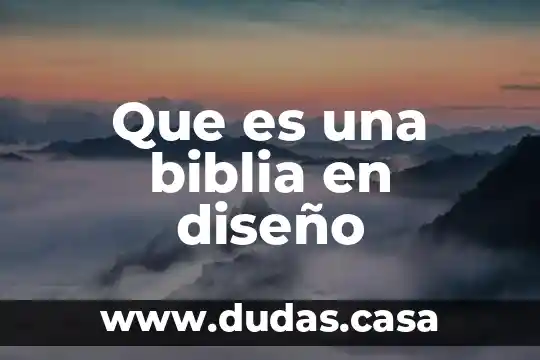 Que es una biblia en diseño