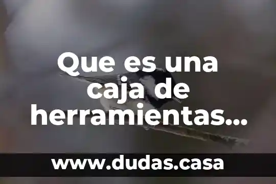 Que es una caja de herramientas en calidad