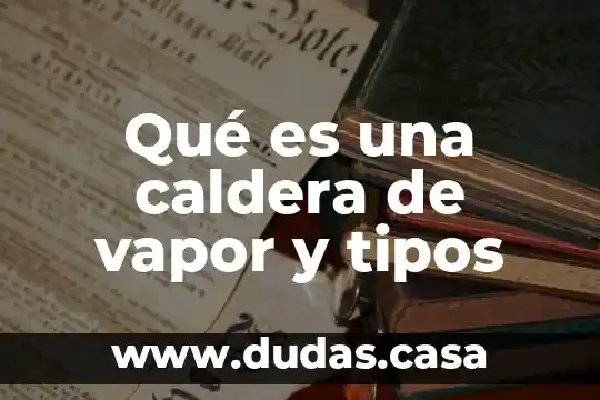 Qué es una caldera de vapor y tipos