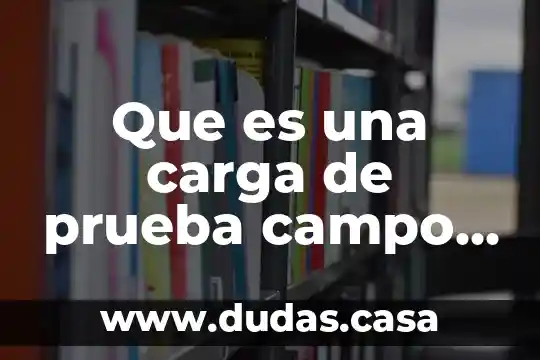 Que es una carga de prueba campo electrico