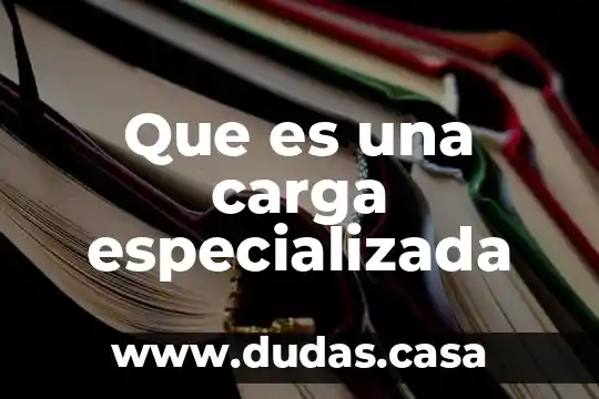 Que es una carga especializada