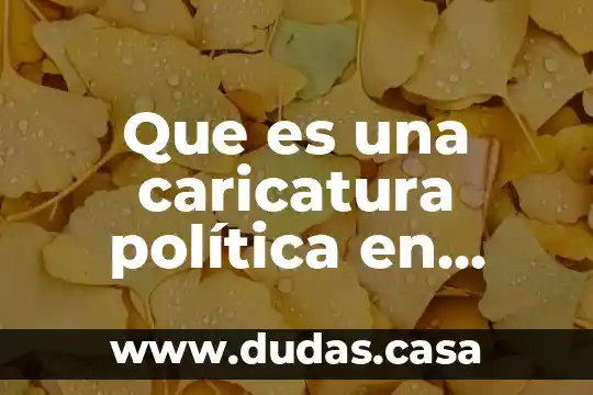 Que es una caricatura política en lectura y redaccion