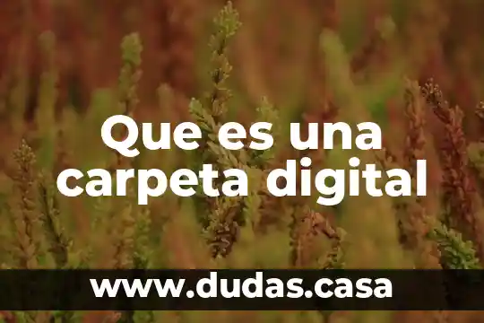 Que es una carpeta digital