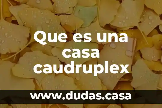 Que es una casa caudruplex