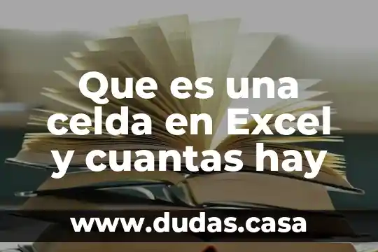 Que es una celda en Excel y cuantas hay
