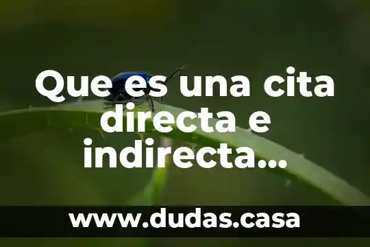 Que es una indirecta de amor 7 Que es una cita directa e indirecta ejemplos