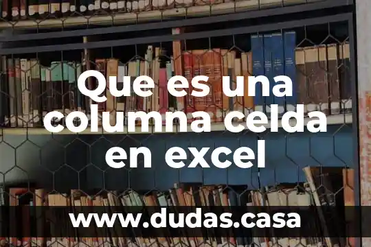 Que es una columna celda en excel