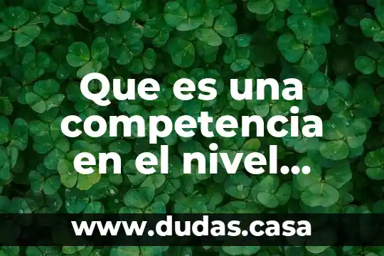Que es una competencia en el nivel medio superior
