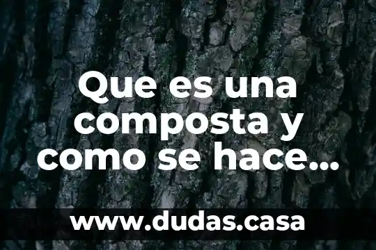 Que es una composta y como se hace dibujos
