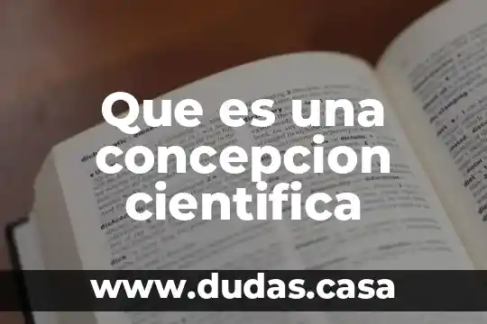 Que es una concepcion cientifica