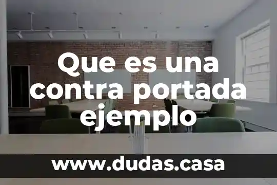 Que es una contra portada ejemplo