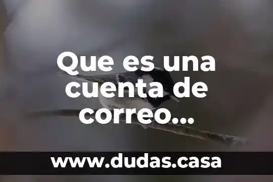 Que es una cuenta de correo electronico y cuales existen
