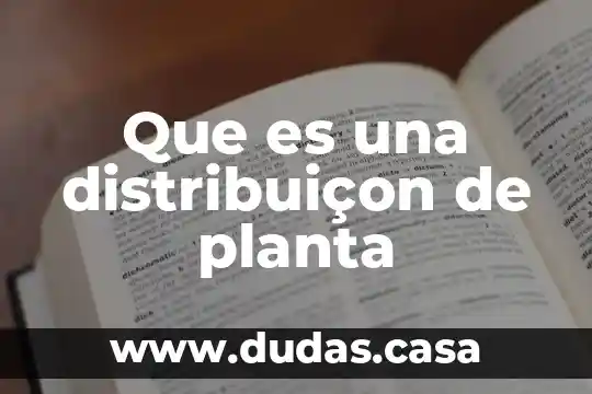 Que es una distribuiçon de planta
