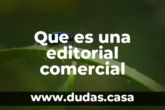 Que es una editorial comercial