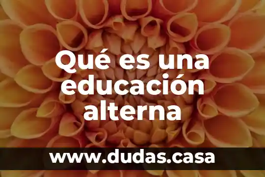 Qué es una educación alterna