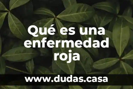 Qué es una enfermedad roja
