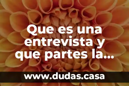 Que es una entrevista y que partes la componen