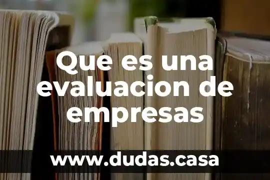 Que es una evaluacion de empresas