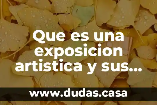 Que es una exposicion artistica y sus elementos