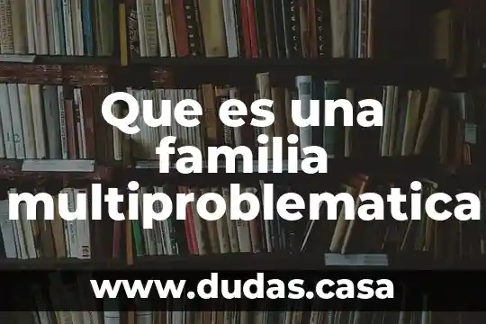 Que es una familia multiproblematica