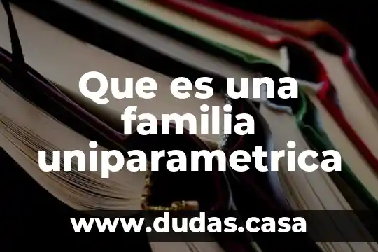 Que es una familia uniparametrica