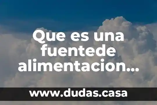 Que es una fuentede alimentacion digital