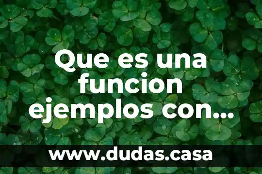 Que es una funcion ejemplos con explicacion