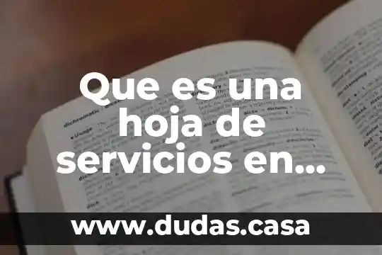 Que es una hoja de servicios en educacion