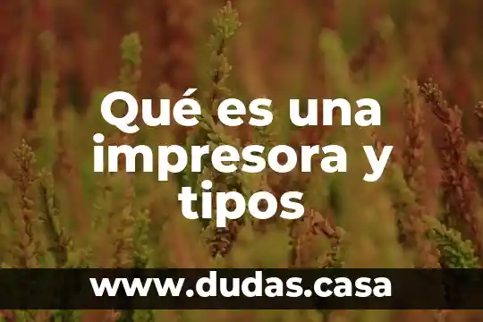 Qué es una impresora y tipos