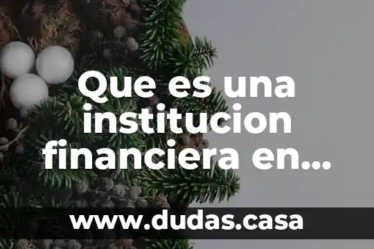 Que es una institucion financiera en mexico