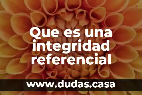 Que es una integridad referencial