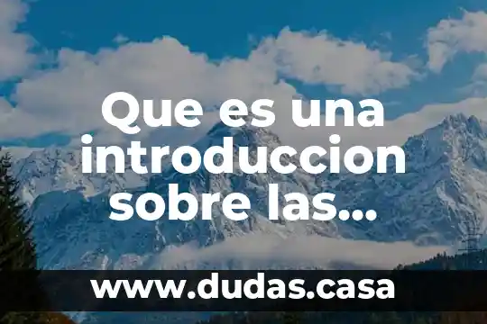 Que es una introduccion sobre las computadoras
