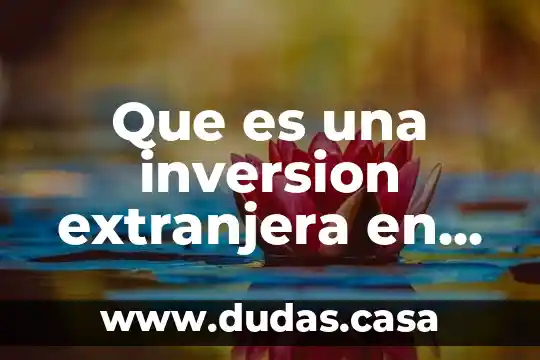 Que es una inversion extranjera en mexico