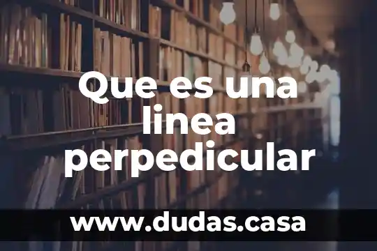 Que es una linea perpedicular