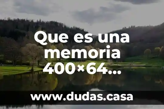 Que es una memoria 400×64 significado
