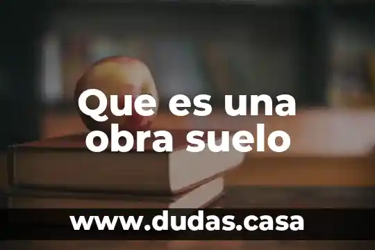 Que es una obra suelo