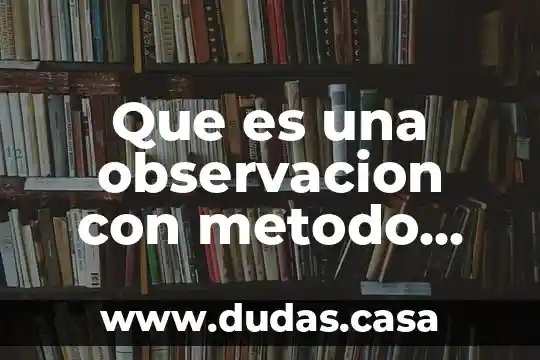 Que es una observacion con metodo etnografico