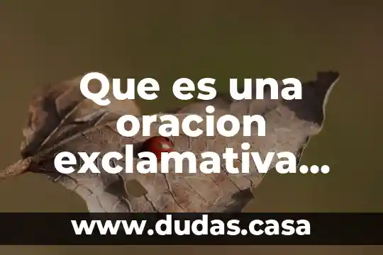 Que es una oracion exclamativa yahoo